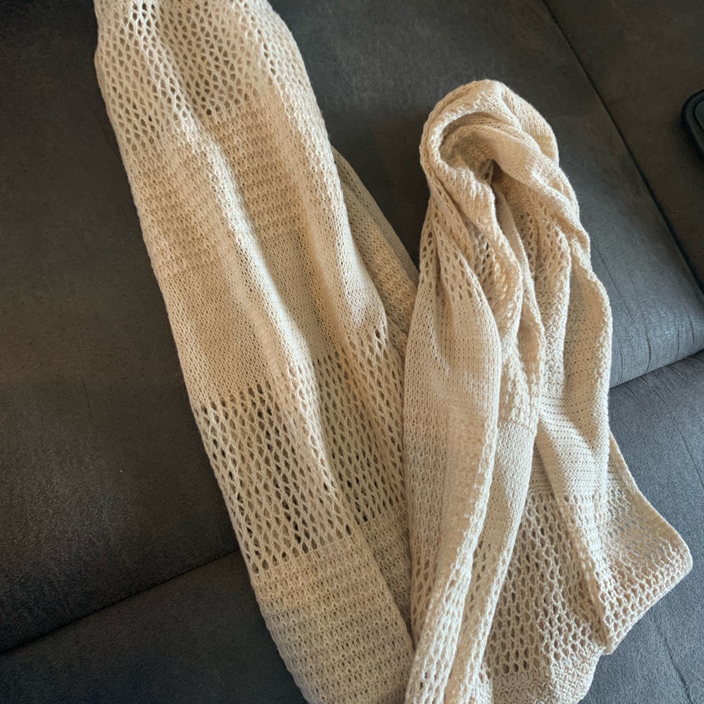Cream Knit Scarf